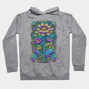 Retro Flower Art Hoodie